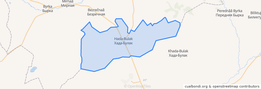 Mapa de ubicacion de Хада-Булакское сельское поселение.