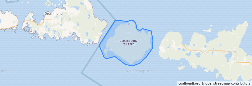 Mapa de ubicacion de Cockburn Island Township.