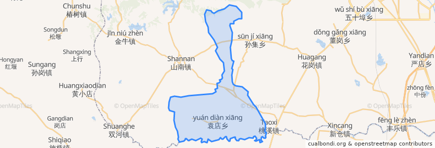 Mapa de ubicacion de 柿树岗乡.