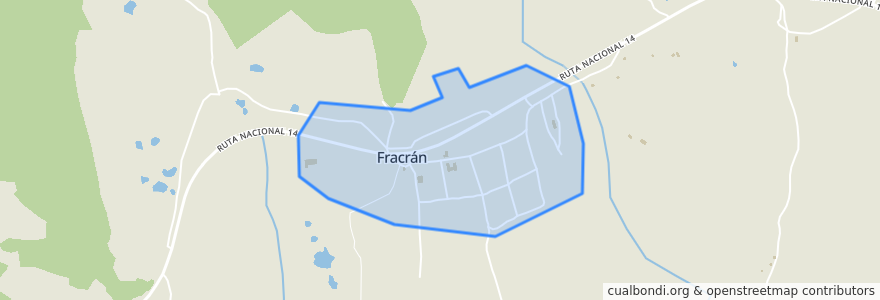 Mapa de ubicacion de Fracrán.