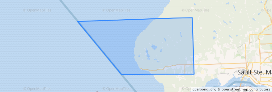 Mapa de ubicacion de Prince Township.