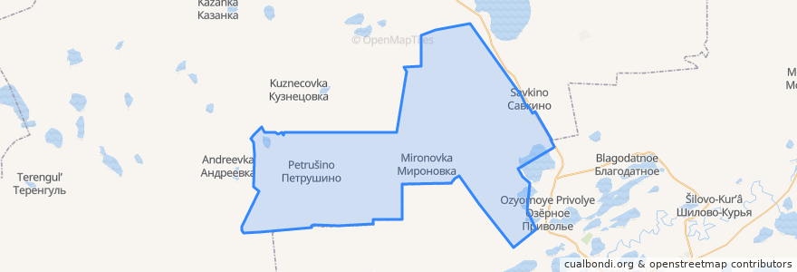 Mapa de ubicacion de Мироновский сельсовет.