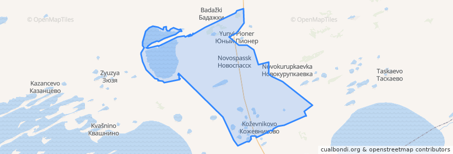 Mapa de ubicacion de Новоспасский сельсовет.