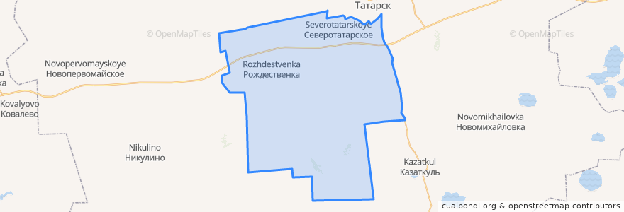 Mapa de ubicacion de Северотатарский сельсовет.