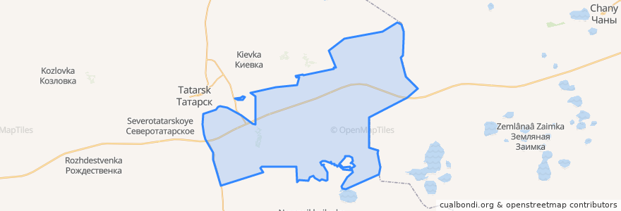 Mapa de ubicacion de Новопокровский сельсовет.