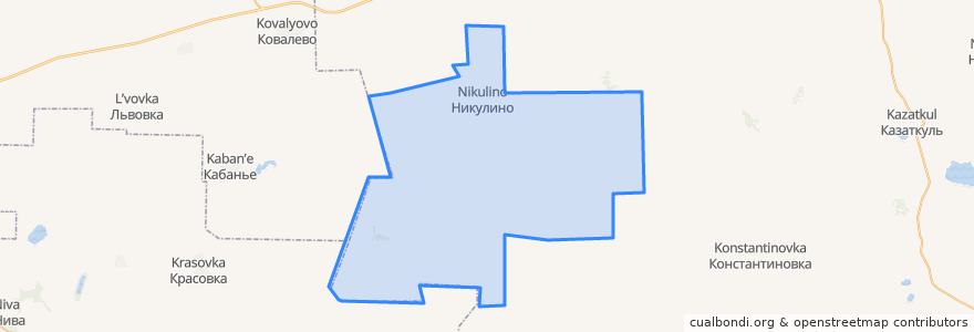 Mapa de ubicacion de Никулинский сельсовет.