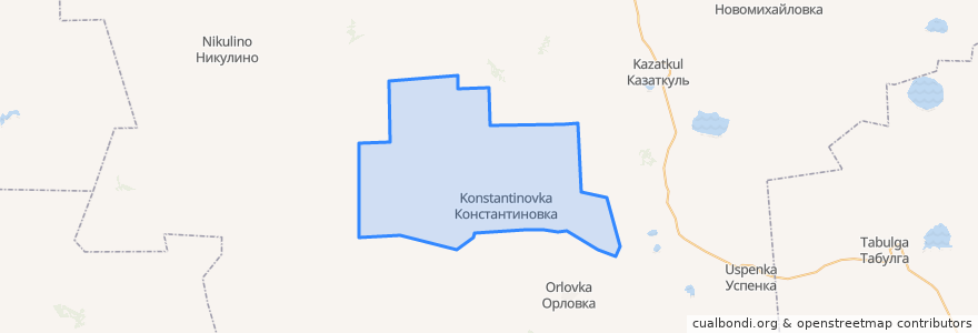 Mapa de ubicacion de Константиновский сельсовет.