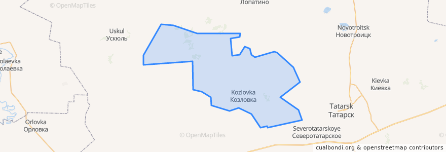 Mapa de ubicacion de Козловский сельсовет.