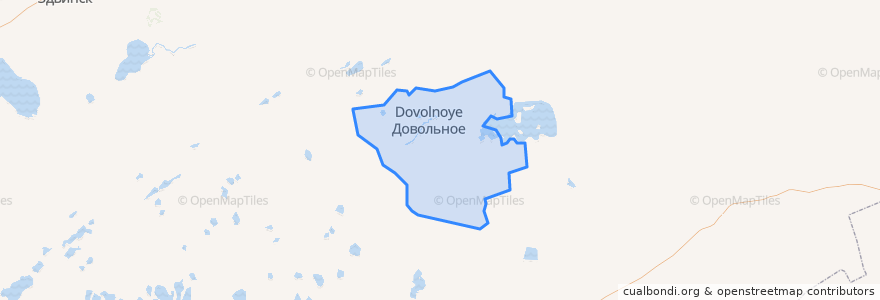 Mapa de ubicacion de Доволенский сельсовет.