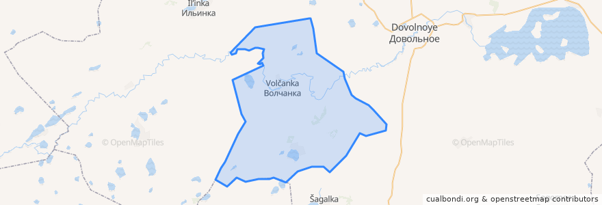 Mapa de ubicacion de Волчанский сельсовет.