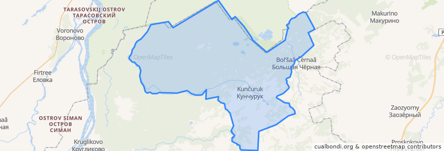 Mapa de ubicacion de Кунчурукский сельсовет.