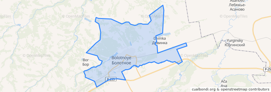 Mapa de ubicacion de городское поселение Болотное.