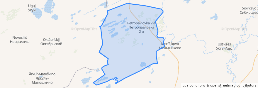 Mapa de ubicacion de Петропавловский 2-й сельсовет.