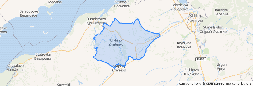 Mapa de ubicacion de Улыбинский сельсовет.