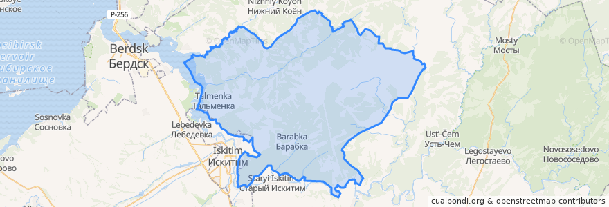 Mapa de ubicacion de Тальменский сельсовет.