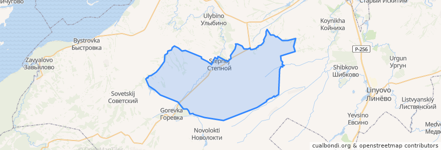 Mapa de ubicacion de Степной сельсовет.