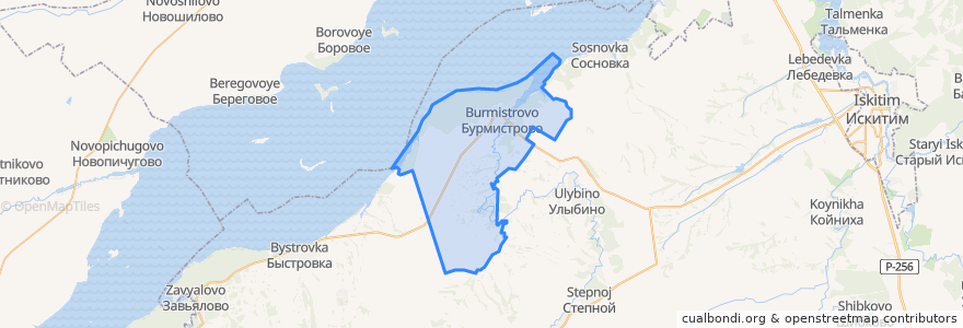 Mapa de ubicacion de Бурмистровский сельсовет.