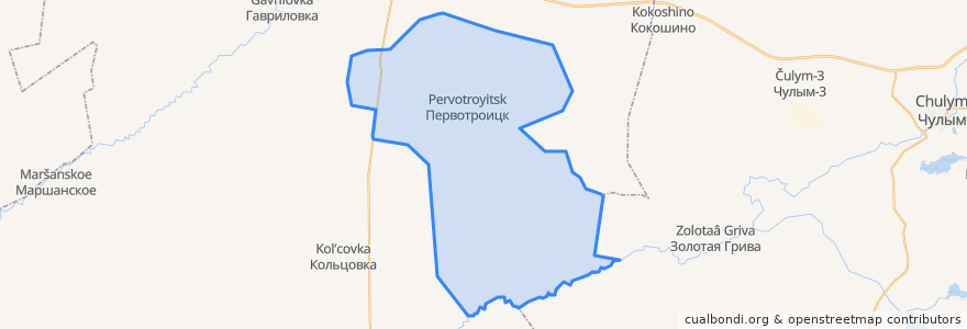 Mapa de ubicacion de Кубанский сельсовет.