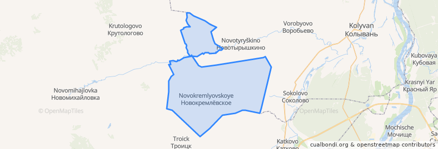 Mapa de ubicacion de Кремлёвский сельсовет.