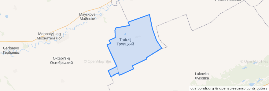 Mapa de ubicacion de Троицкий сельсовет.