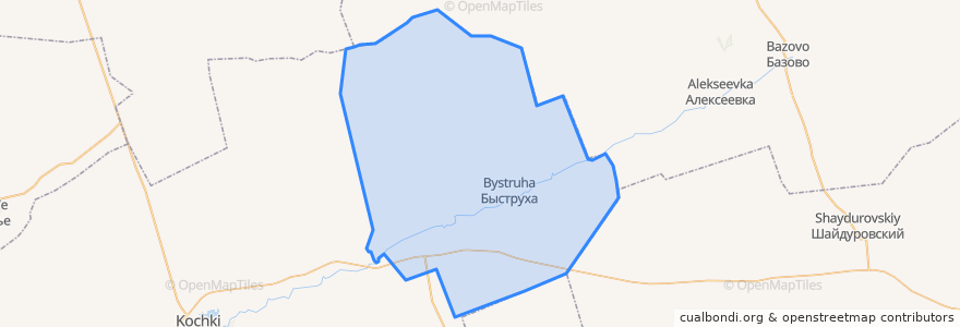 Mapa de ubicacion de Быструхинский сельсовет.