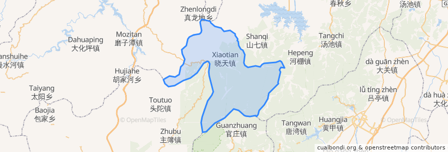 Mapa de ubicacion de 晓天镇.