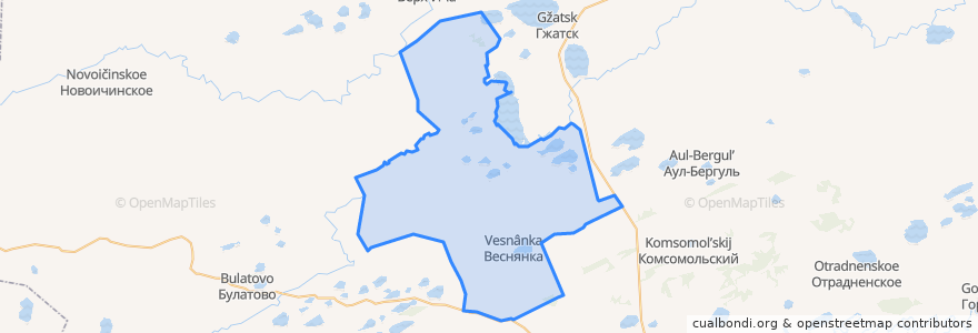 Mapa de ubicacion de Веснянский сельсовет.