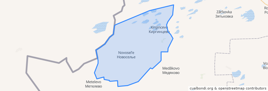 Mapa de ubicacion de Новосельский сельсовет.