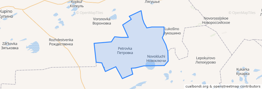 Mapa de ubicacion de Новоключевской сельсовет.