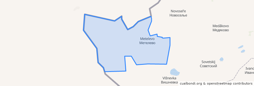 Mapa de ubicacion de Метелевский сельсовет.