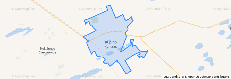 Mapa de ubicacion de городское поселение Купино.