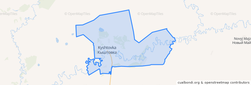 Mapa de ubicacion de Кыштовский сельсовет.