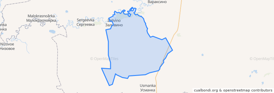 Mapa de ubicacion de Заливинский сельсовет.