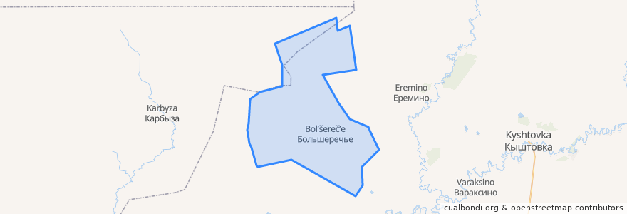 Mapa de ubicacion de Большереченский сельсовет.