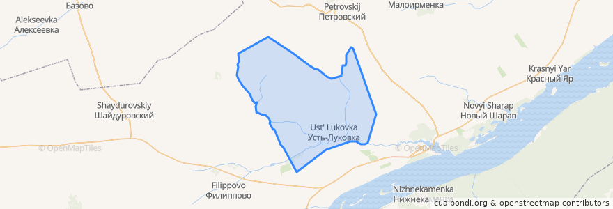 Mapa de ubicacion de Усть-Луковский сельсовет.