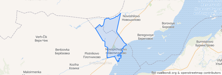 Mapa de ubicacion de Новопичуговский сельсовет.