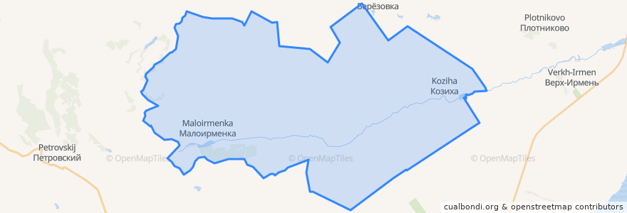 Mapa de ubicacion de Козихинский сельсовет.