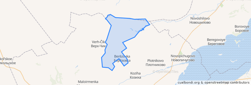 Mapa de ubicacion de Берёзовский сельсовет.