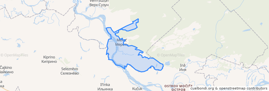 Mapa de ubicacion de Меретский сельсовет.