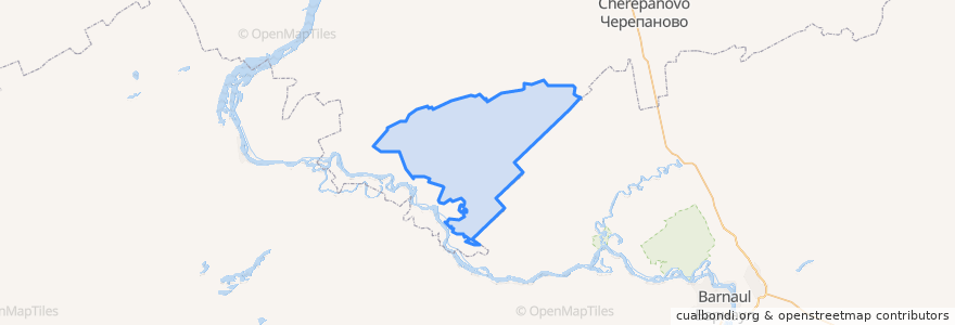 Mapa de ubicacion de городское поселение Сузун.