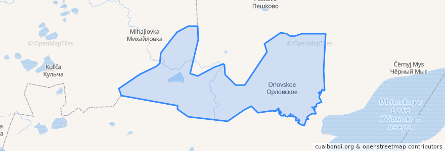 Mapa de ubicacion de Орловский сельсовет.