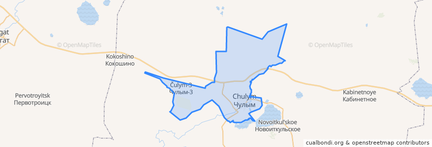 Mapa de ubicacion de городское поселение Чулым.