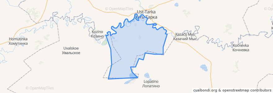 Mapa de ubicacion de Щербаковский сельсовет.