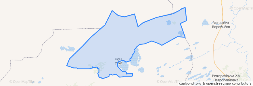 Mapa de ubicacion de Угуйский сельсовет.