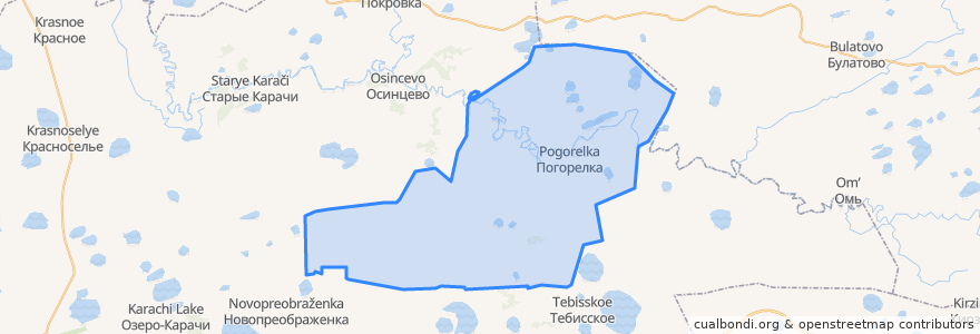 Mapa de ubicacion de Погорельский сельсовет.