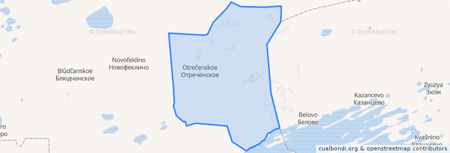 Mapa de ubicacion de Отреченский сельсовет.