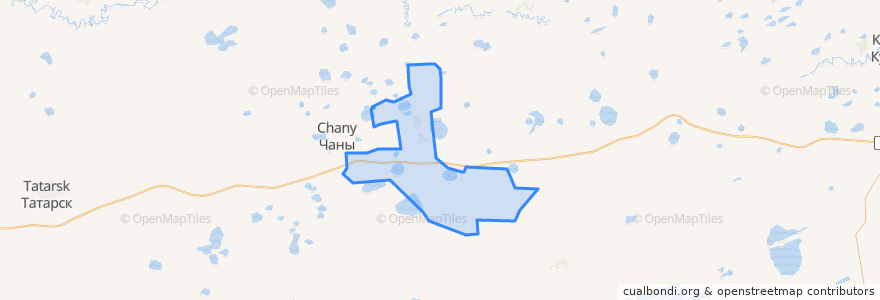 Mapa de ubicacion de Озеро-Карачинский сельсовет.