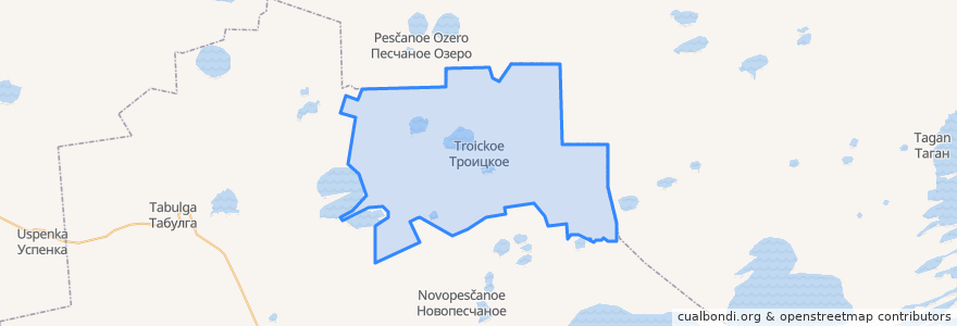 Mapa de ubicacion de Троицкий сельсовет.