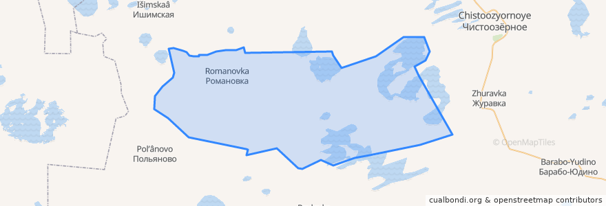 Mapa de ubicacion de Романовский сельсовет.