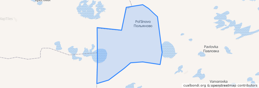 Mapa de ubicacion de Польяновский сельсовет.